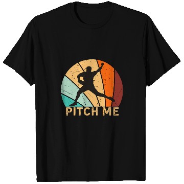 Discover Pitch Me Baseball Pitcher Retro vintages Sunset Funny T-Shirts