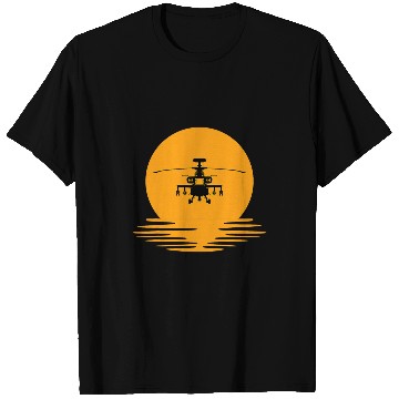 Discover Sunset Apache Helicopter Military Gift for Helicopter Pilot T-Shirts