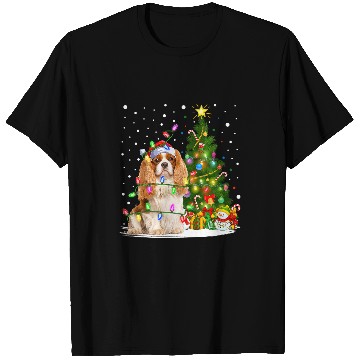 Discover xmass Tree Santa Cavalier King Charles Spaniel Dog Christmas T-Shirts
