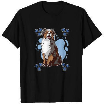 Discover Mens Aussie Art Drawing Stars Boys Australian Shepherd T-Shirts