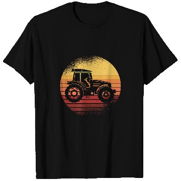 Discover Tractors vintages Tractor Retro Sunset Farmer T-Shirts