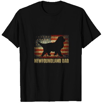 Discover newfoundland dad 2american flag patriotic T-Shirts