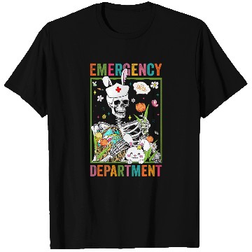 Discover Funny Skeletons ER Easter nurses Emergency Room Bunny Eggs T-Shirts