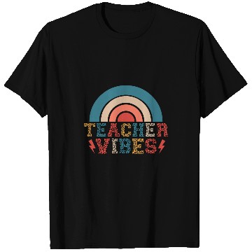Discover Teacher Leopard Print Rentro Vintage T-Shirts