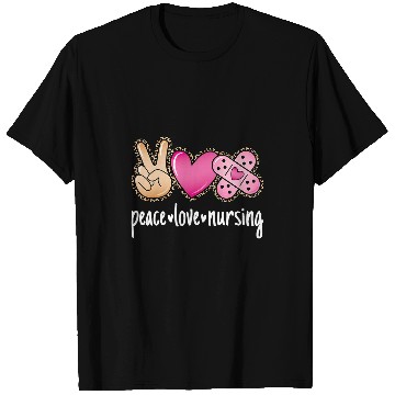 Discover Peace Love Nursing Leopard Print Cute nurses T-Shirts