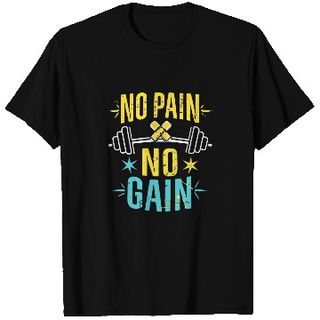 Discover No Pain No Gain Bodybuilding Motivation Graphic T-Shirts