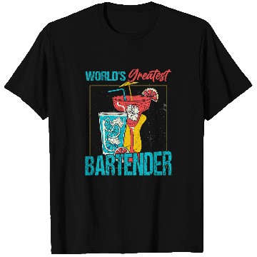 Discover Worlds Greatest Bartender Barman Cocktail T-Shirts