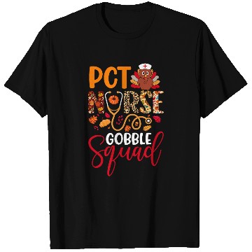 Discover PCT nurses Gobble Squad Thanksgiving Leopard Matching Family T-Shirts