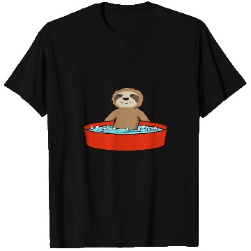 Discover Wildlife Sloth Nature Animal Ice Bathing T-Shirts
