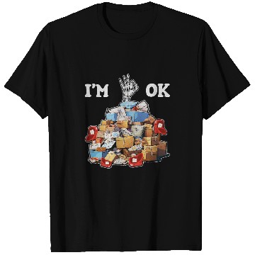 Discover Funny Skeletons Hand Im Okay Postal Worker T-Shirts