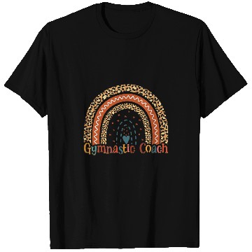 Discover Womens Gymnastic Coachs Leopard Rainbow Gymnastic Coach T-Shirts