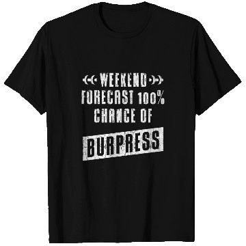 Discover Weekend Forecast 100 Chance Of Burpees Workout Gym T-Shirts