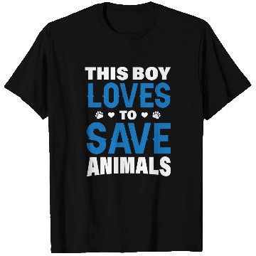 Discover This Boy Loves To Save Animals T-Shirts
