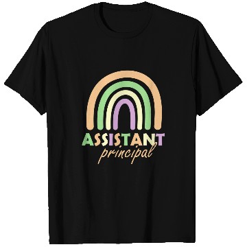 Discover Assistant Principal Rainbow Funny Job Title School Worker 1 T-Shirts