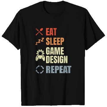 Discover Eat Sleep Game Design Repeat Video Game Producer T-Shirts