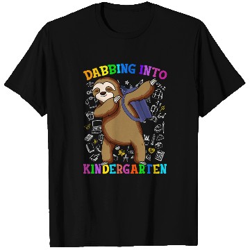 Discover Funny Sloth Into Kindergarten Student Back To School T-Shirts