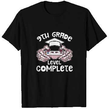 Discover Kids 9Th Grade Level Complete Graduation Gamer Elementary Student T-Shirts
