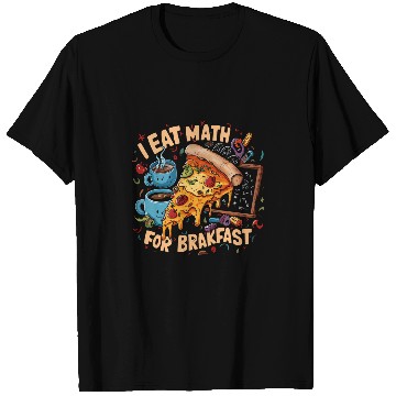 Discover Eat Math For Breakfast Nerd Geek Student Math Teacher T-Shirts