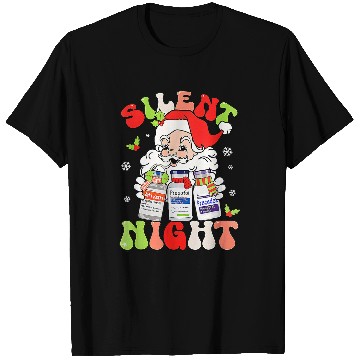 Discover Retro Silent Night ICU nurses Christmas Intensive Care Unit T-Shirts