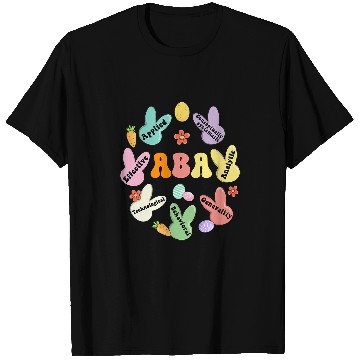 Discover Applied Behavior ABA Therapist Easter Day Bunny ABA Therapit T-Shirts
