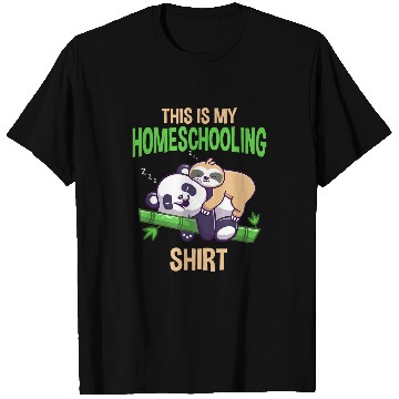 Discover Homeschooling school kid student girl boy panda sloth T-Shirts