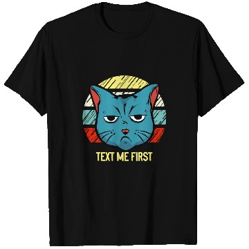 Discover Text Me First Introvert Boss Antisocial Manager Funny Rules T-Shirts