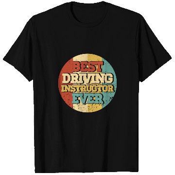 Discover Driving Teacher Driving Instructor Ever Circle Vintage T-Shirts