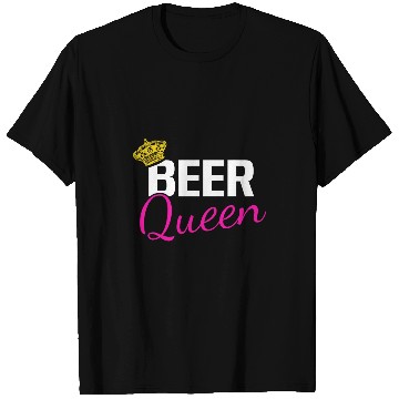 Discover Beer Queen Drinking Party Student College Alcohol T-Shirts