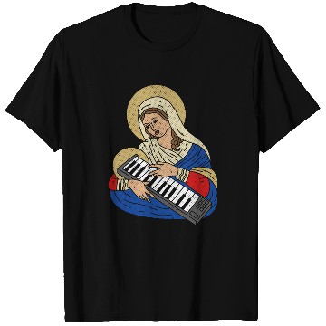 Discover Synth Virgin Mary Analog Producer Techno DJ Techno T-Shirts
