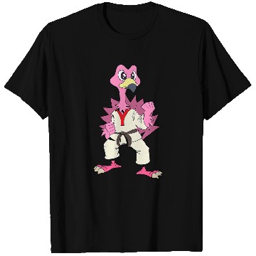 Discover Comic Flamingo does Karate T-Shirts