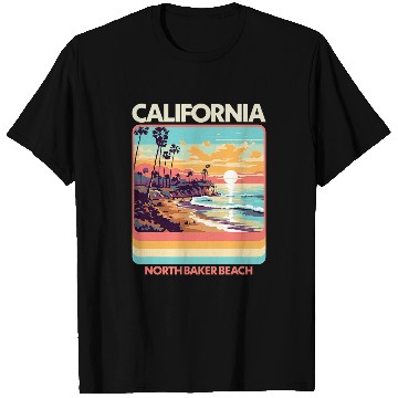 Discover North Baker Beach 80s californias Beach T-Shirts