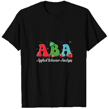 Discover Applied Behavior Analysis ABA Christmas Lights Winter xmass T-Shirts