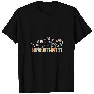 Discover Retro School Superintendent Wildflower School Supervisor T-Shirts