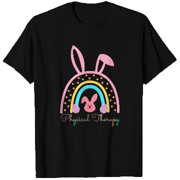 Discover Cute Rainbow Physical Therapy Easter Day Physical Therapist T-Shirts