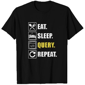 Discover Eat Sleep Query Computer Programmer Programming Graphic T-Shirts