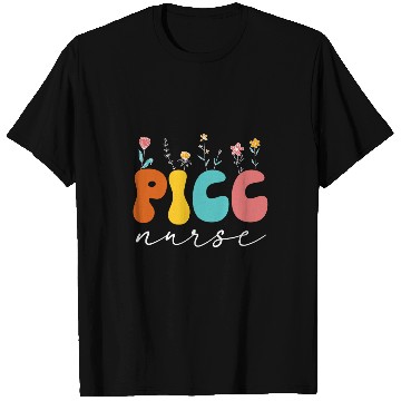 Discover Retro Wildflowers PICC nurses Vascular Access nurses RN T-Shirts