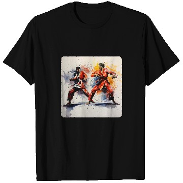 Discover Abstract Karate Movements Abstract Martial Arts Motion Art 1 T-Shirts