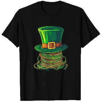 Discover Wires And Cylinder Design St  Patricks Lineman T-Shirts