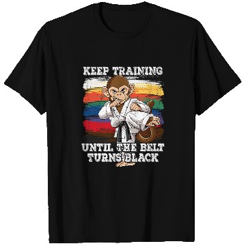 Discover Karate Keep Training Until The Belt Turns Black 1 T-Shirts