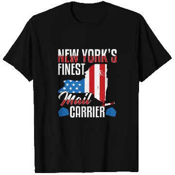 Discover New Yorks finest mail carrier postal worker funny T-Shirts