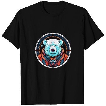 Discover Polar Bear in Space Funny Galaxy Astronaut Animals T-Shirts
