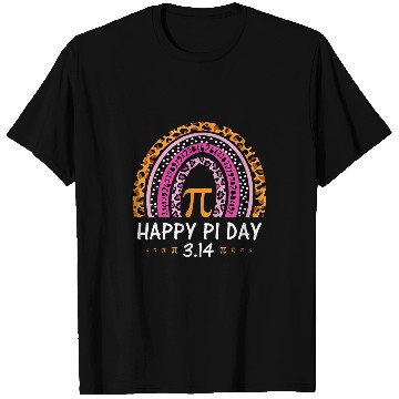Discover Happy Pi Day 314 Math Teacher Student Gift Leopard Rainbow T-Shirts