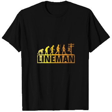 Discover Retro Lineman Evolution 2Electrical Cable Lineman T-Shirts
