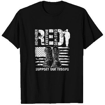 Discover RED Friday Remember Everyone Deployed Military Support 7 T-Shirts