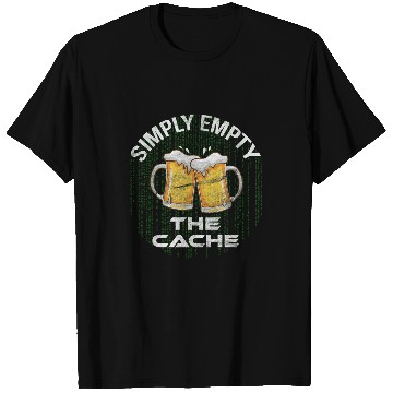 Discover IT specialist Computer science student Empty cache with beer T-Shirts