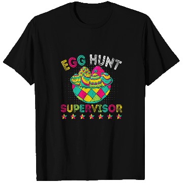 Discover Egg Hunt Supervisor Easter Egg Hunting Party Funny Mom Dad 2 T-Shirts