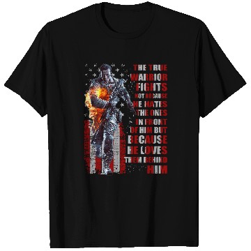 Discover A true warrior does not fight because he hates the opponents T-Shirts