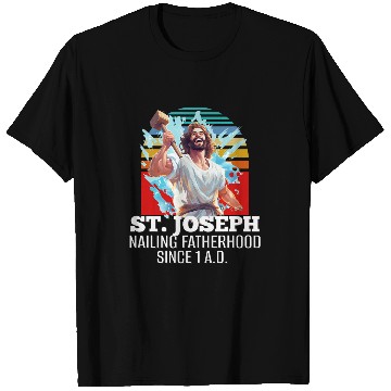 Discover Funny Saint Joseph Catholic Father And Worker 3 T-Shirts