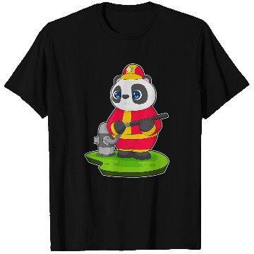 Discover Panda Firefighter Fires hose Fires department T-Shirts