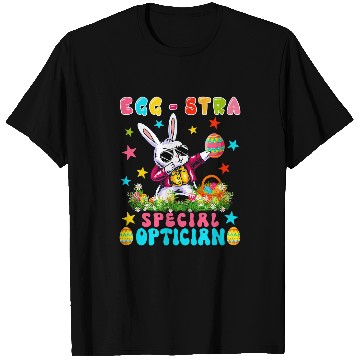 Discover Eggstra Special Optician  Bunny Easter Eggs Hunt T-Shirts